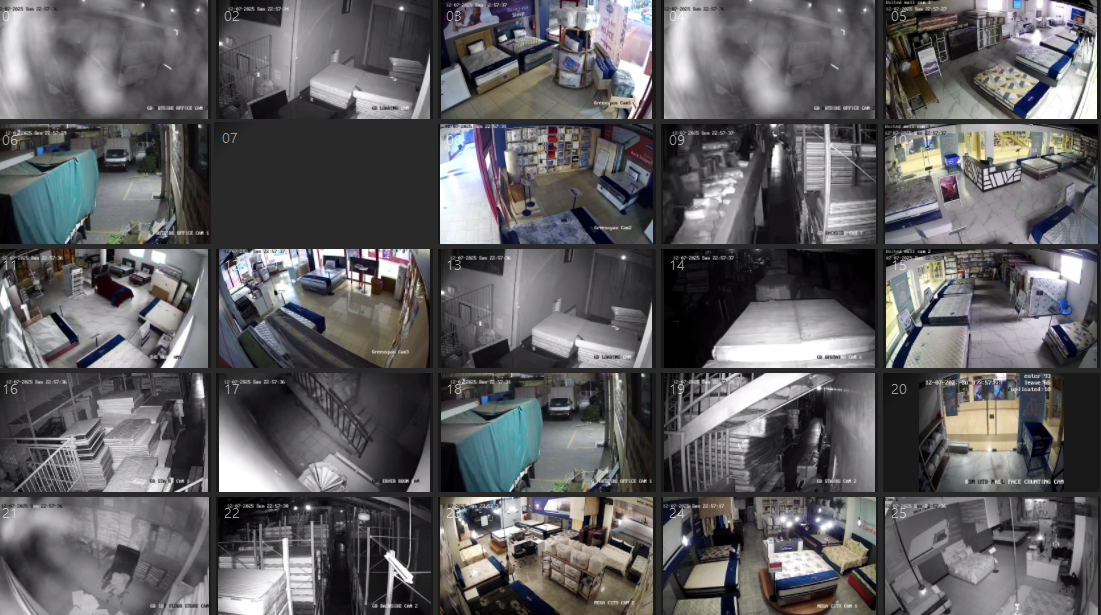 United Mall CCTV System - Multi-Camera Monitoring